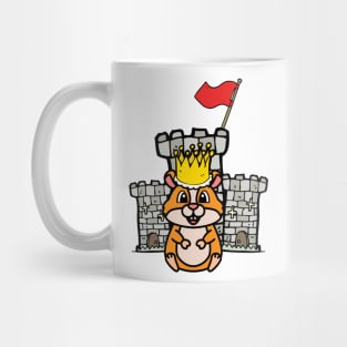 Cute orange hamster is king of the castle Mug